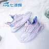 七波辉（7-PE）女童鞋子冬季2026新款加绒二棉鞋女孩防滑软底皮面防水儿童运动鞋 实拍图