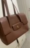 BAGTREE明星同款包包树海豚包轻奢品牌植鞣皮托特包大容量通勤女士电脑包 中号-烤棕色 能装A4资料 高级小众 实拍图