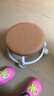 【全网爆款】椅子万向轮美缝凳子带轮旋转擦地矮凳美甲修脚凳滑轮 儿童凳-咖色款 实拍图