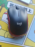 罗技（Logitech）M185鼠标 无线鼠标 办公鼠标 对称鼠标 黑色红边 带无线2.4G接收器 实拍图