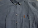 啄木鸟（TUCANO）衬衫男士春秋季牛津纺商务长袖衬衣棉质时尚潮流修身男装 深蓝2XL 实拍图