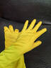 金钱花厨房洗碗家务洗衣服天然橡胶乳胶食品级胶皮清洁防水刷碗手套加厚 橙黄双色款促销一双 S码（适合手小女士或儿童） 实拍图