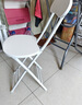 华恺之星凳子 折叠椅子家用餐椅简易便携休闲靠背椅户外圆凳CY150纯白色 实拍图