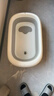 iuu婴儿洗澡盆 可折叠宝宝浴盆大号 洗澡神器躺托浴架新生儿童用品 【北欧灰】+可调节感温浴架 材质：FAD食品级材质检测认证 实拍图