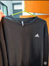 adidas情侣款宽松抓绒圆领长袖卫衣套头衫男女秋季阿迪达斯轻运动 黑色/白   M 实拍图