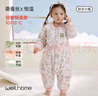 威尔贝鲁（WELLBER）恒温睡袋婴幼儿1-3岁蚕丝睡衣秋冬儿童宝宝防踢被子厚夹棉 铃兰M 实拍图