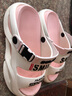 凉鞋女款2025新款外穿夏季时尚运动凉拖鞋两穿踩屎感防滑沙滩鞋女 白粉 37 实拍图