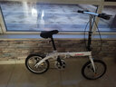三河马 16寸超轻便携自行车小轮迷你自行车男女款折叠自行车学生车碟刹 单速高配碟刹白色适合130-165 16寸 实拍图