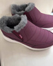 足力健老人鞋加绒羊毛靴中老年防寒保暖雪地靴棉鞋冬季女鞋 8689K酒红38 实拍图
