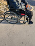 鱼跃(yuwell)手动轮椅车H062C铝合金免充气减震轻便手动可折叠老人 实拍图