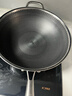 赫巴兹（HZIB）德国不粘锅316不锈钢炒锅炒菜锅具少油烟平底炒锅电磁炉燃气通用 双面屏+玻璃盖内径32外径 34cm 实拍图