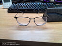 依视路（ESSILOR） 钻晶系列高清耐磨防蓝光近视超薄镜片专业配度数眼镜架男女镜框 金属-半框-2012BK-黑色 镜框+依视路膜御防蓝光1.56现片 实拍图