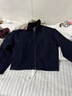 优衣库女装休闲拉链短茄克/外套巴恩风翻领时尚夹克 新款479208 69 藏青色(深牛仔色) S /155/80A 实拍图