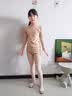 舞东方德绒儿童肤色保暖内衣秋冬季女童舞蹈服肉色加绒打底衣隐形打底衫 肉色-德绒【上衣+裤子】 150 (身高140-150厘米) 实拍图