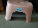 椅子奶油风家用小凳子加厚塑料凳可叠放耐用儿童凳学生寝室矮凳 樱花粉1个 实拍图