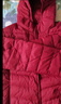 鸭鸭（YAYA）佟丽娅同款秋冬轻薄羽绒服女冬装短款鸭绒轻型薄款女士保暖外套K 中国红色 3XL (180) 实拍图