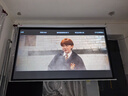 胖巨人投影仪幕布BP手拉自锁抗光幕100英寸16:9免打孔壁挂幕布家用办公户外携式投影屏幕简易安装投影布 实拍图