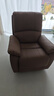 顾家家居（KUKA）智能家居家用真皮电动单椅现代多功能单人沙发A006&A092 升级版A092【咖色】手动带摆转 单人 实拍图