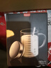 合庆高硼硅玻璃牛奶杯家用带刻度耐高温水杯可微波加热办公室饮水杯 小号350ML带盖+勺子 实拍图