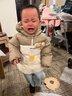 巴拉巴拉童装婴儿羽绒服男童女童宝宝外套冬季儿童上衣萌 奶白10501 90 充绒量52g 实拍图
