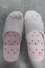 BAIHOU白猴侧漏水防滑按摩镂空男女情侣学生浴室洞洞凉拖鞋 粉红35-36 实拍图