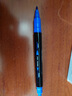 得力（deli）细杆双头0.5mm/1.2mm物流快递油性记号笔 勾线笔会议签字笔马克笔蓝色12支/盒 S831 实拍图