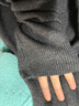 优衣库女装精纺美利奴羊毛圆领针织开衫/长袖通勤秋冬新款478331 05 天灰色 XL 实拍图
