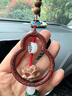 繁夏桃木莲花平安车挂汽车挂件高档葫芦车内装饰吊坠男士朱砂车挂饰男 实拍图