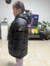 保姆鹅  【风墙】儿童羽绒服宝宝中长款护脸加厚外套保暖童装[NG2664] 炭黑 130 实拍图