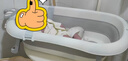 iuu婴儿洗澡盆 可折叠宝宝浴盆大号 洗澡神器躺托浴架新生儿童用品 【北欧灰】+可调节浴架+浴垫 材质：FAD食品级材质检测认证 实拍图