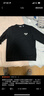 斐乐（FILA）官方男子加绒保暖卫衣秋冬季时尚休闲简约圆领套头衫长袖上衣男装 【加绒】正黑色-BK L 实拍图