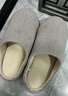 果洛菲日式家居室内春秋男女拖鞋大码防滑地板棉拖鞋冬 蓝色 45-46  实拍图
