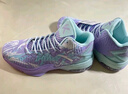 安踏KT3 Team篮球鞋男秋冬季汤普森防滑耐磨减震学生中帮实战运动鞋子 【KT3 TEAM中帮版】紫/冰川蓝-2 42 (260mm) 实拍图