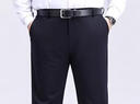 【四面弹力免烫】商务裤子男直筒裤休闲裤男长裤子男宽松西装裤 黑色【夏季薄款】 34 【腰围2尺7】 实拍图