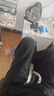 顶峰保罗（Dingfengbaoluo）牛仔裤男春秋季复古直筒宽松阔腿美式休闲长裤子DFS808黑灰M 实拍图