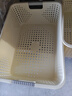 名创优品同款 杂物收纳筐塑料桌面收纳盒厨房橱柜零食玩具整理筐 奶油色高款特大号 实拍图