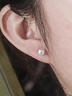戚小米纯999足银如意结耳钉女士螺丝拧扣养耳洞耳环睡觉免摘耳骨钉耳饰 银色大号一对【999足银】 实拍图