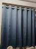 水星家纺免打孔窗帘窗帘杆一整套遮光卧室隔音飘窗遮阳帘2.4x1.5m卡曼塔蓝 实拍图