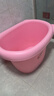 日康（rikang）泡澡桶 婴儿洗澡盆 儿童洗澡桶 浴缸浴桶赠浴凳粉色 X1001-2 实拍图