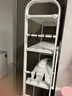 唐辑卫生间置物架折叠马桶收纳架免打孔落地储物架 白色三层50*25*152 实拍图