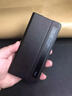 至朗尼 适用荣耀magic v2手机壳V2至臻版折叠屏保护套智能翻盖全包防摔真素皮商务男女款  玄黑色 实拍图