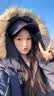 鹿依柠连帽大毛领羽绒棉服女2025冬季新款韩版学生羽棉袄绒服工装派克服 藏青色 M 晒单实拍图