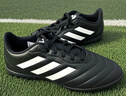 adidas阿迪达斯春秋款男小大童儿童硬人造偏硬草场运动足球鞋HP3061黑 实拍图