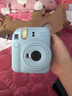 富士（FUJIFILM）立拍立得mini12相机minise升级款一次成像即拍即得相纸 圣诞礼物 年会奖品 Mini12 绣球蓝【双旦特惠】 官方标配【不含相纸】 实拍图
