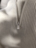 优衣库男女装souffle yarn舒芙蕾半拉链针织衫毛衣毛衫新款478546 01 乳白色 L /175/100A 实拍图