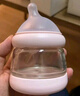 babycare歪头仿母乳防胀气奶瓶0-6月新生儿宽口径玻璃奶瓶婴儿100ml 0-1月 实拍图
