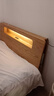 源氏木语全实木床北欧风小户型卧室家具橡木床现代简约主卧1.5m1.8m双人床 原木色高铺夜光床斜靠版【橡木】 1200mm*2000mm  框架结构 实拍图