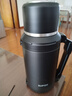 苏泊尔（SUPOR）保温壶大容量不锈钢72小时暖水壶热水瓶户外旅行壶便携车载杯子 儒雅黑1.5L【升级316L不锈钢+茶滤+背带】 实拍图