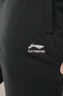 李宁（LI-NING）加绒运动裤男秋冬休闲宽松舒适大码保暖直筒裤子潮流百搭长裤卫裤 黑色-直筒 【秋冬加绒款 加厚保暖】 L /175 (130-145斤) 实拍图