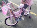 鑫旺彤自行车儿童3-6-10岁单车男女童轻便脚踏车辅助轮5岁女孩车公主车 粉色【加宽加大坦克轮】 18寸 适合身高115-130cm 实拍图
